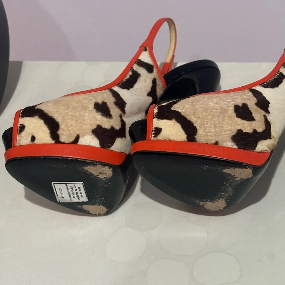 Giuseppe Zanotti Pony Hair Print Heels - Picture 2 of 6